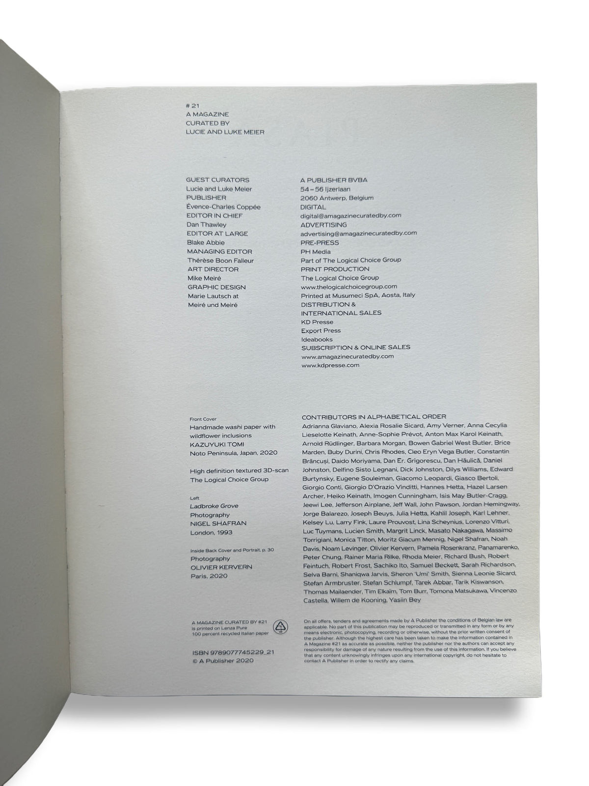 A MAGAZINE #21 CURATED BY LUCIE AND LUKE MEIER + Jil Sander logo cloth bag