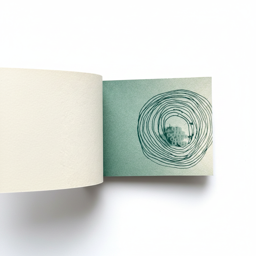 Interior spread 1 - spiral with beads